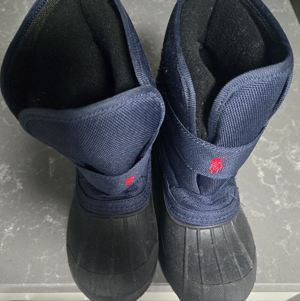 Kids Ralph Lauren Polo Navy and Black Winter Boots Size 13